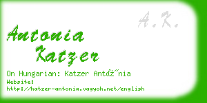 antonia katzer business card